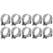 10 pezzi morsetto per tubo in acciaio inossidabile 201 48-51mm Argento