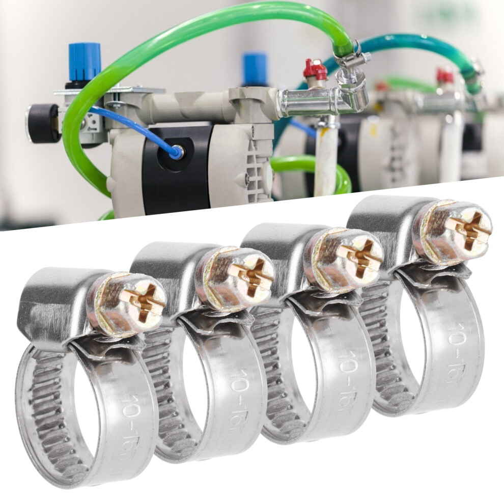 20Pcs Hose Clamp Stainless Steel Rustproof Anticorrosion Sturdy Hose Clip For Motor Vehicles Petrochemicals13-19Mm 4901322310814
