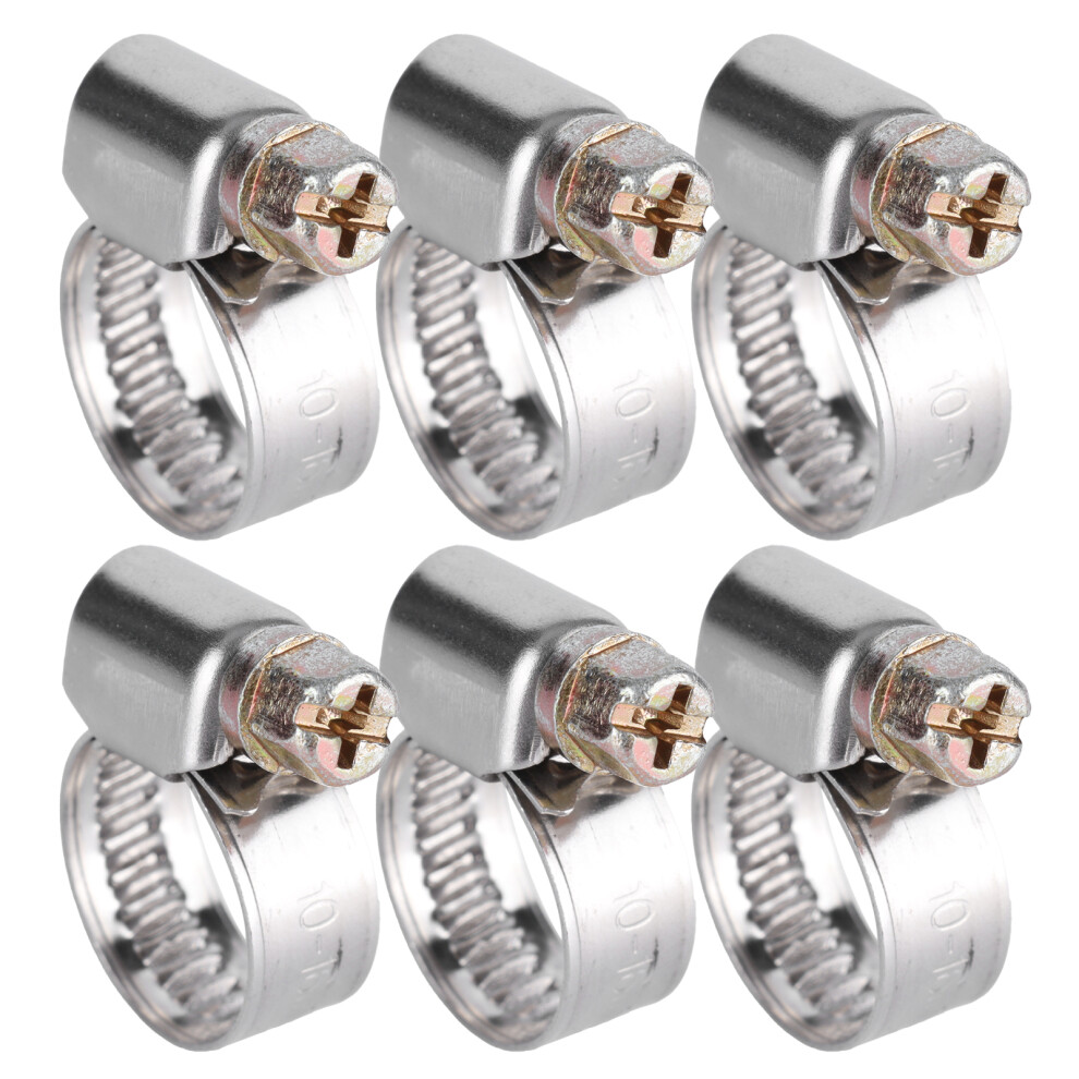 20Pcs Hose Clamp Stainless Steel Rustproof Anticorrosion Sturdy Hose Clip For Motor Vehicles Petrochemicals16-25Mm 4391322310769