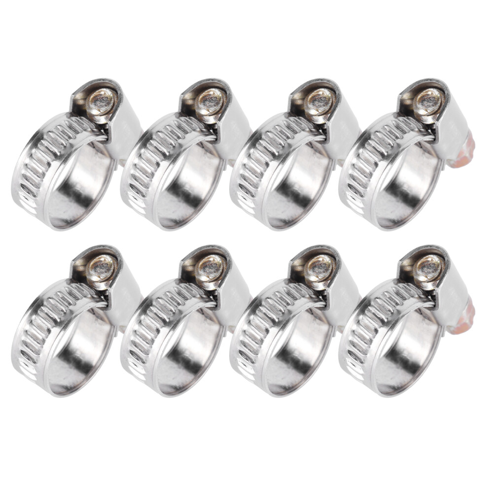 20Pcs Hose Clamp Stainless Steel Rustproof Anticorrosion Sturdy Hose Clip For Motor Vehicles Petrochemicals10-26Mm 5051322310945