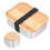 Bento Lunch Box Modello L, 900 ml, 18x12 cm, argento 9
