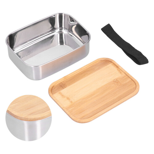 Bento Lunch Box Modello L, 900 ml, 18x12 cm, argento 2