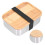 Bento Lunch Box Modello L, 900 ml, 18x12 cm, argento 7