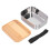 Bento Lunch Box Modello L, 900 ml, 18x12 cm, argento 15