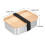 Bento Lunch Box Modello L, 900 ml, 18x12 cm, argento 10