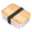 Bento Lunch Box Modello L, 900 ml, 18x12 cm, argento 14