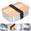 Bento Lunch Box Modello L, 900 ml, 18x12 cm, argento 12