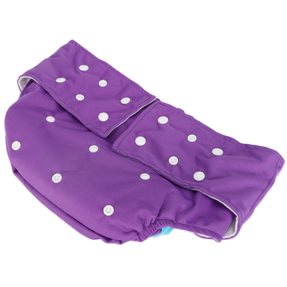 Purple Adult Cloth Diaper Washable Waterproof Reusable Adjustable Adult Nappy For Elderly Care