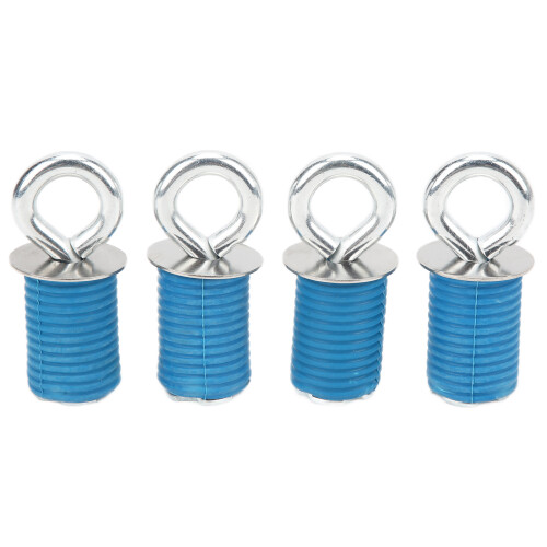 4 pezzi kit ATV da 1 pollice gomma SS TwistLock Argento Blu 1