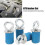 4 pezzi kit ATV da 1 pollice gomma SS TwistLock Argento Blu 10