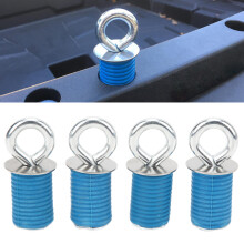 4 pezzi kit ATV da 1 pollice gomma SS TwistLock Argento Blu