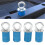 4 pezzi kit ATV da 1 pollice gomma SS TwistLock Argento Blu 1