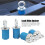 4 pezzi kit ATV da 1 pollice gomma SS TwistLock Argento Blu 7