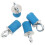 4 pezzi kit ATV da 1 pollice gomma SS TwistLock Argento Blu 13