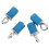 4 pezzi kit ATV da 1 pollice gomma SS TwistLock Argento Blu 15