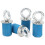 4 pezzi kit ATV da 1 pollice gomma SS TwistLock Argento Blu 9