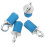 4 pezzi kit ATV da 1 pollice gomma SS TwistLock Argento Blu 12