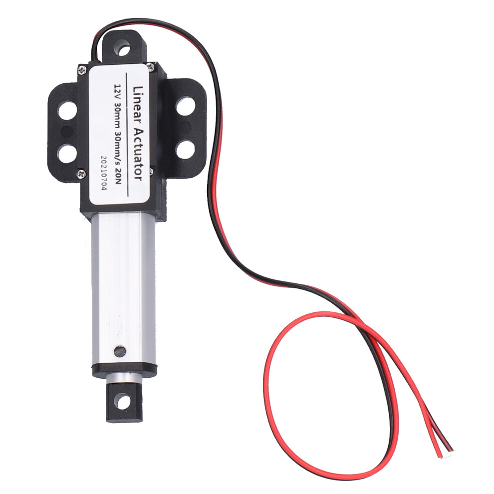 Linear Actuator Dc 12V 30Mm Stroke Low Noise Short Circuit Protection T Type Screw Mini Electric Linear Motion Actuator30mm/Sâ20N 9391322315363