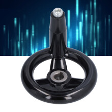 Manopola circolare in bakelite nera a tre raggi M8 12mm