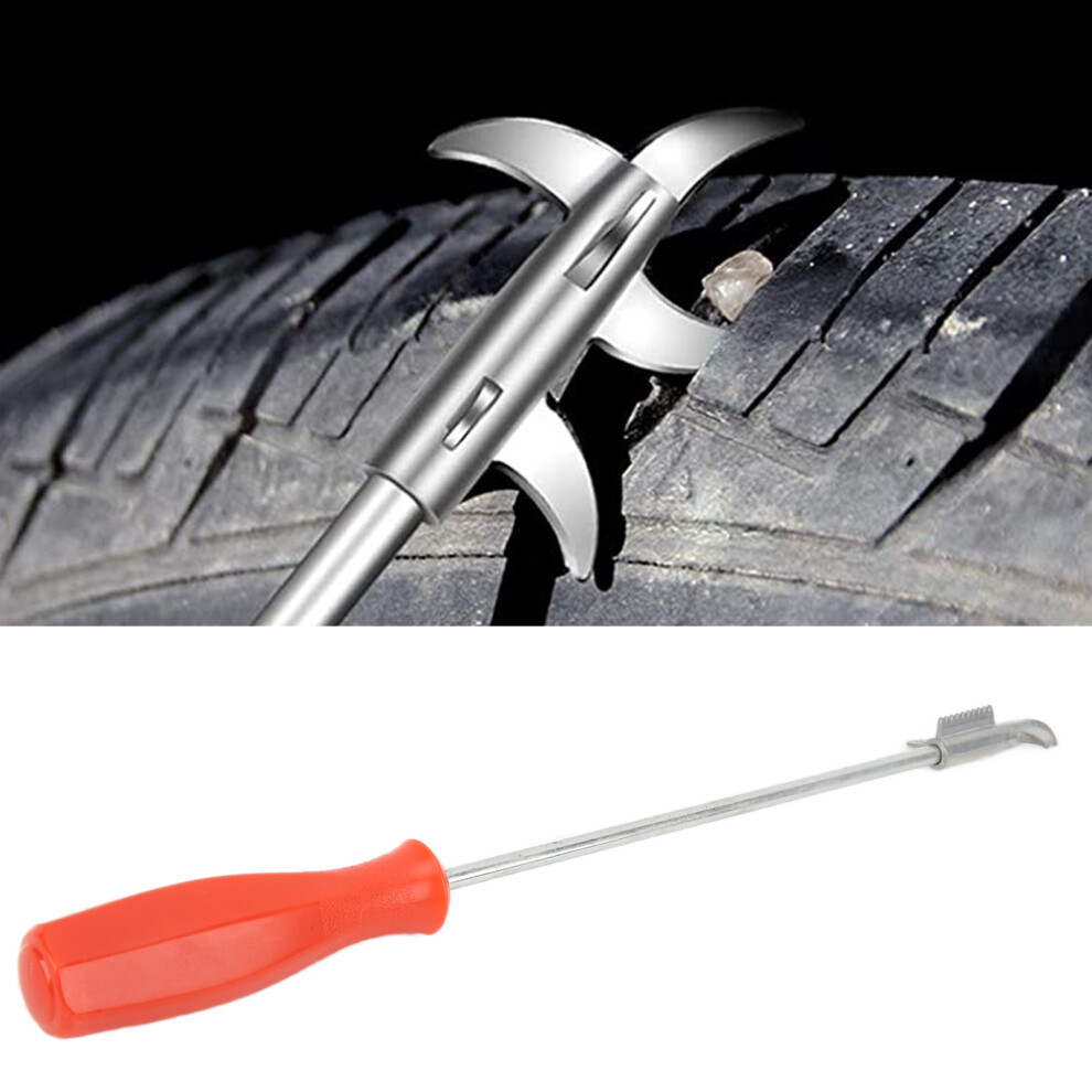 Car Tire Cleaning Hook Tool Stones Remover Portable Detachable Zinc Alloy Head Stainless Steel Rod 4971322317236