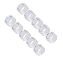 10 pezzi distanziali in alluminio OD10mm ID8mm argento