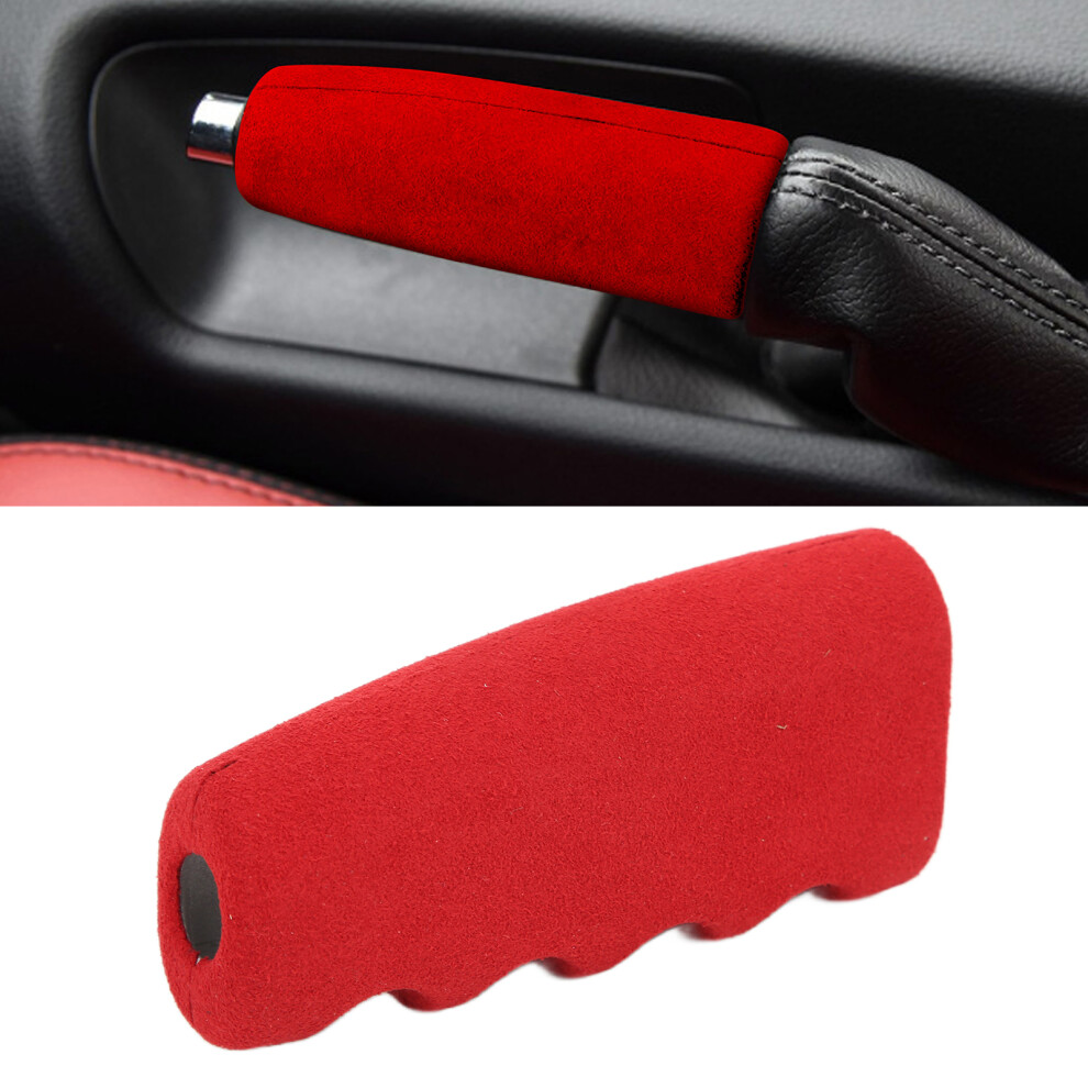 Handbrake Cover Sleeve Suede Trim Decoration Replacement For Ford Mustang 2015Â2021 Lhdred 5051322315728