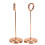 Support de numéro de table en acier inoxydable couleur or rose 15.5cm 16
