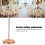 Support de numéro de table en acier inoxydable couleur or rose 15.5cm 9