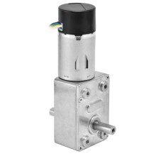 DC Worm Gear Motor 15mm Double Shaft Speed Reduction Drive Device with Encoder JGY‑370DC6V 10RPM