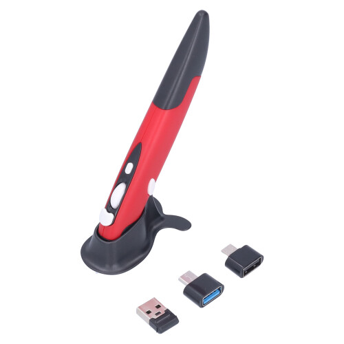 Penna stilo wireless 2.4G DPI 800/1600 Nero/Rosso 1