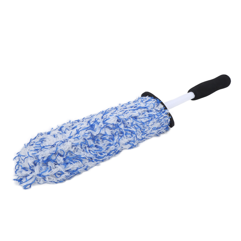 Car Wheel Tire Cleaning Brush Microfiber Soft Multipurpose Long Reach For Exhaust Bumper Mudguardblue 9391322319279