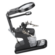 TH-7026 Ingranditore da tavolo 3X/4.5X/25X 75 mm 10 LED