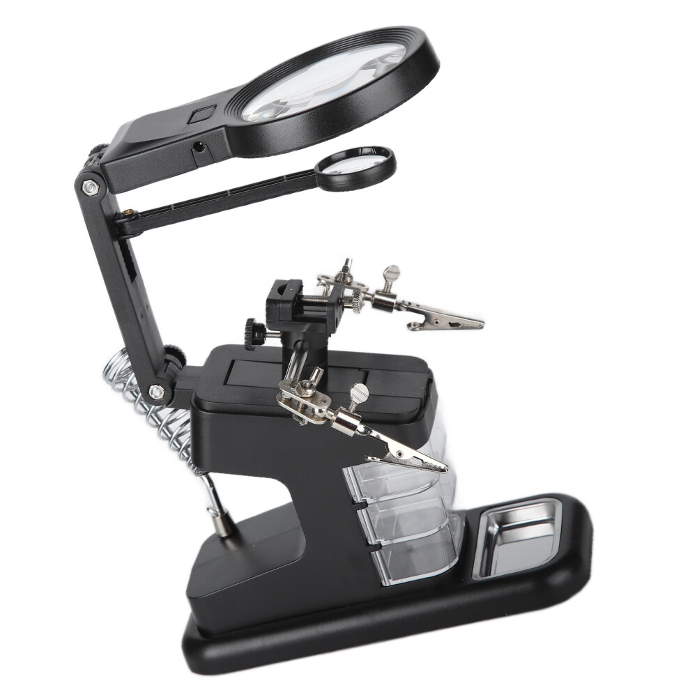 THâ7026 Desktop Magnifying Glass with 10LED Light Welding Magnifying Glass Repairing Tool 3X / 4.5X / 25X