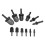 Set di punte da trapano per swaging, 6 pezzi, nero, 7/8-1/4in 12