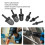 Set di punte da trapano per swaging, 6 pezzi, nero, 7/8-1/4in 7