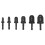 Set di punte da trapano per swaging, 6 pezzi, nero, 7/8-1/4in 2