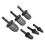 Set di punte da trapano per swaging, 6 pezzi, nero, 7/8-1/4in 15