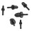 Set di punte da trapano per swaging, 6 pezzi, nero, 7/8-1/4in 14