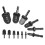 Set di punte da trapano per swaging, 6 pezzi, nero, 7/8-1/4in 9