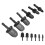 Set di punte da trapano per swaging, 6 pezzi, nero, 7/8-1/4in 5