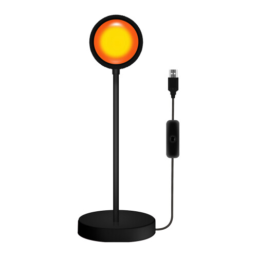 Lampada USB al tramonto 3W 28.3*6.8cm Nera, 4 pezzi di pellicola 2