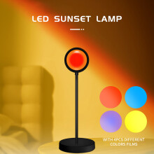 Lampada USB al tramonto 3W 28.3*6.8cm Nera, 4 pezzi di pellicola