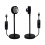 Lampada USB al tramonto 3W 28.3*6.8cm Nera, 4 pezzi di pellicola 14