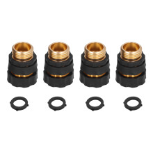 Conector macho e fêmea para mangueira de jardim, conexões rápidas de latão com revestimento emborrachado, à prova de vazamentos e fácil de usar.