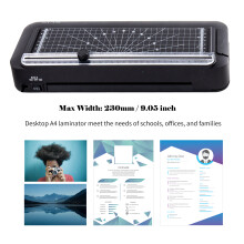 Thermal Laminator Desktop A4 Laminator Machine with Laminating Punching Paper Cutting Function Automatic Laminator Paper Trimmer for Home S
