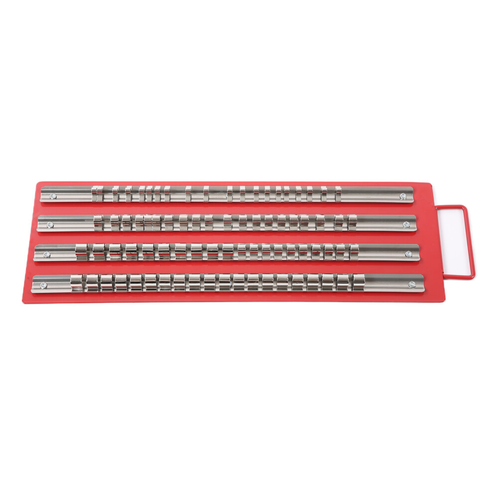 Portable Socket Organizer Tray With 1/4ÂInch 3/8ÂInch 1/2ÂInch Socket Holders For Auto Repair 4981322321966
