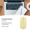 Mouse Mini Giallo Smerigliato, DPI 800/1200/1600, 1xAA 6
