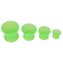 Set di 4 ciotole in silicone verdi, 3x3x2,5–6,5x6,5x5 cm