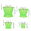 4 bols en silicone verts, 332,5–6,56,55 cm 7