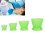 4 bols en silicone verts, 332,5–6,56,55 cm 14